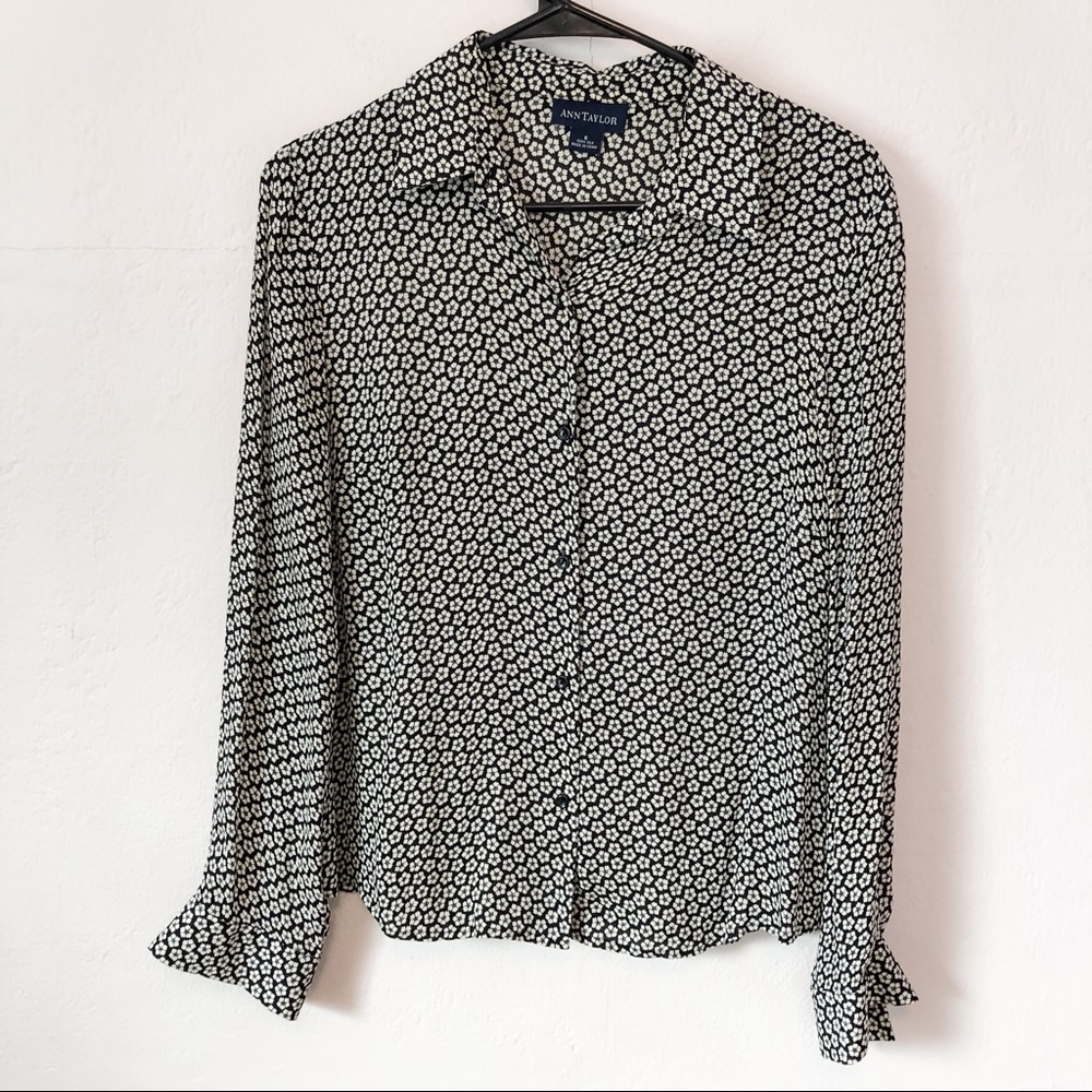 Vintage Ann Taylor 100% Silk Blouse